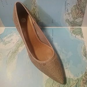 Dress Barn floral lace heels